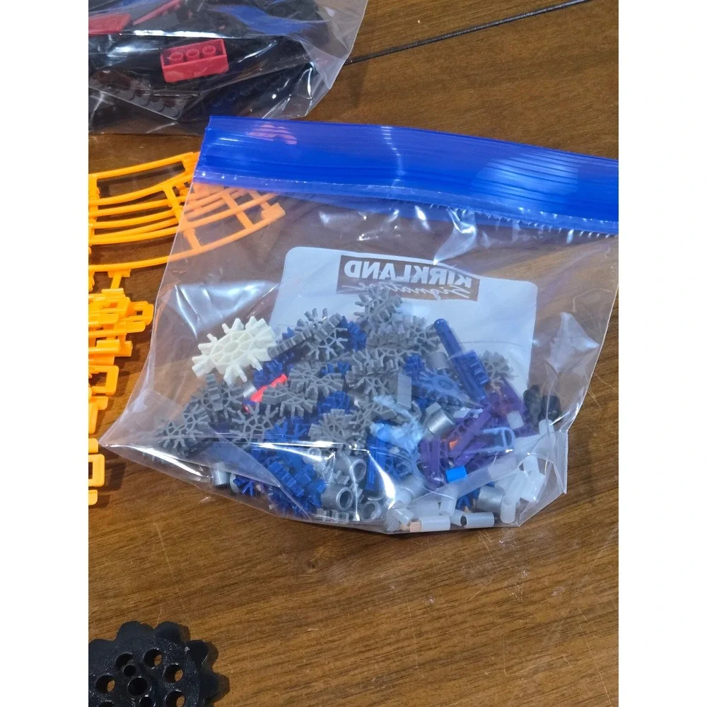 KNEX Roller Coaster Building Set Lot Motorized Car Orange‎ Track Rods Connectors